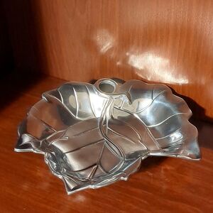 VINTAGE FITZ & FLOYD SILVER CANDY DISH